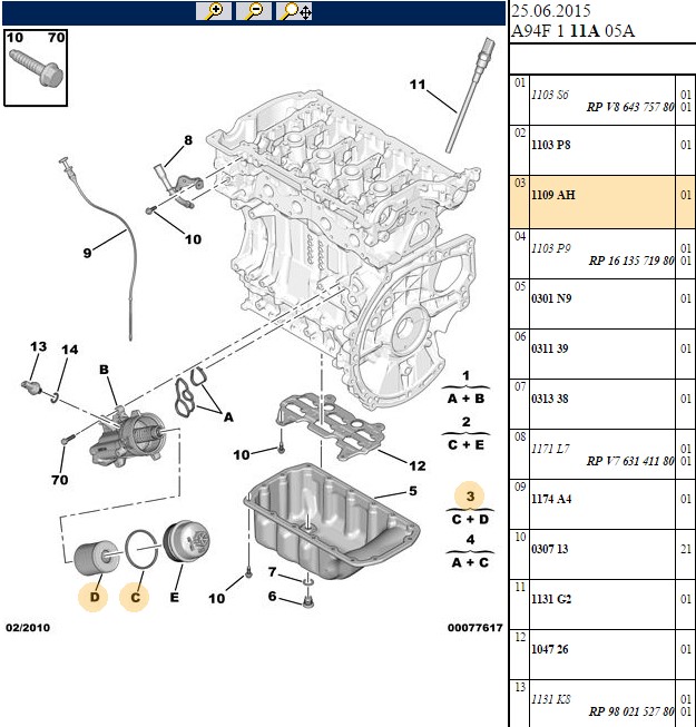 FEBI Peugeot 407, 208, 308 ve Citroen C4 Yağ Filtresi 65 mm