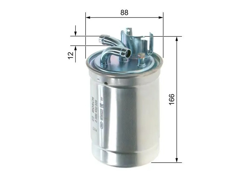 BOSCH Audi A6 2.5 Tdi Boru Filtresi 166 mm