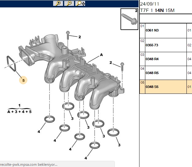 Emme Manifold Contası (DV6, 1.6 HDI, Tüm Seri)