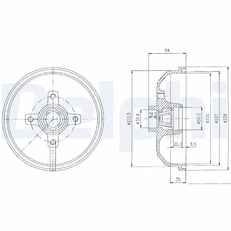 DELPHI Opel Corsa B ve Tigra 1.6 Arka Fren Kampanası 228 mm