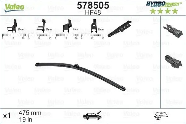 VALEO Audi A3 1.6 Fsi ve BMW 318i E46 Ön Silecek Süpürgesi 475 mm