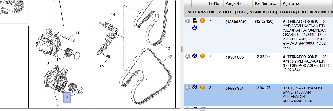 GATES Opel Insignia A 1.4 Chevrolet Cruze 1.6 Alternatör Kasnağı