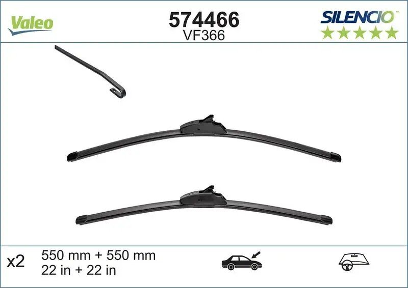 VALEO Mercedes Citan Silecek Süpürgesi 550 mm (X2)