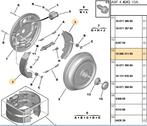 PABUCLU BALATA (203X39 MM) DACIA DUSTER (4×4) LOGAN RENAULT CLIO II 99- PEUGEOT (KALIN)