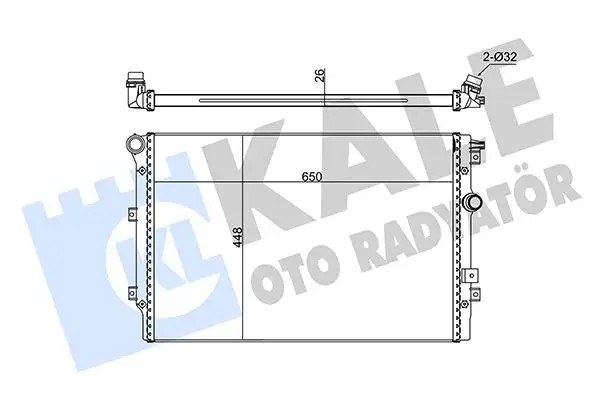 KALE Volkswagen Tiguan 1.4 Tsi Mekanik Şanzıman Su Radyatörü 650x448x26 mm