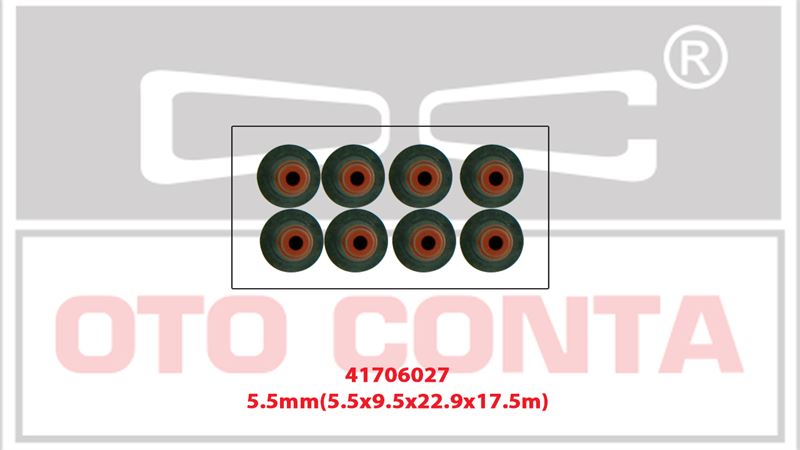 Otoconta Subap Keçesi Takım (8 Adet) (5.5X9.5X22.9X17.5 mm) (Peugeot P107, P206, P307, Bipper, Citroën Nemo, Ford Fiesta 1.4 HDI)