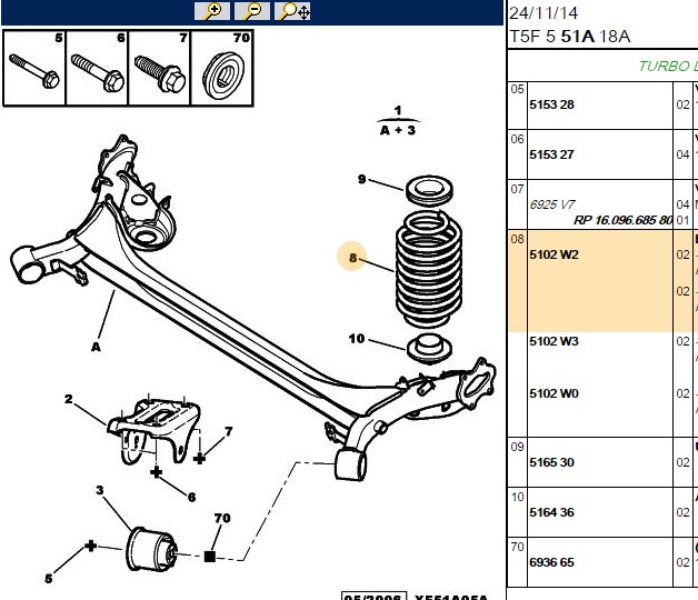 FEBI Peugeot 307 ve Citroen C4 Arka Helezon Yayı 5102F5