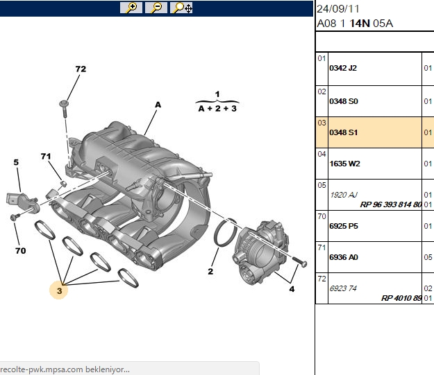 Emme Manifold Contası (ET3J4, 1.4 16V, Tüm Seri)