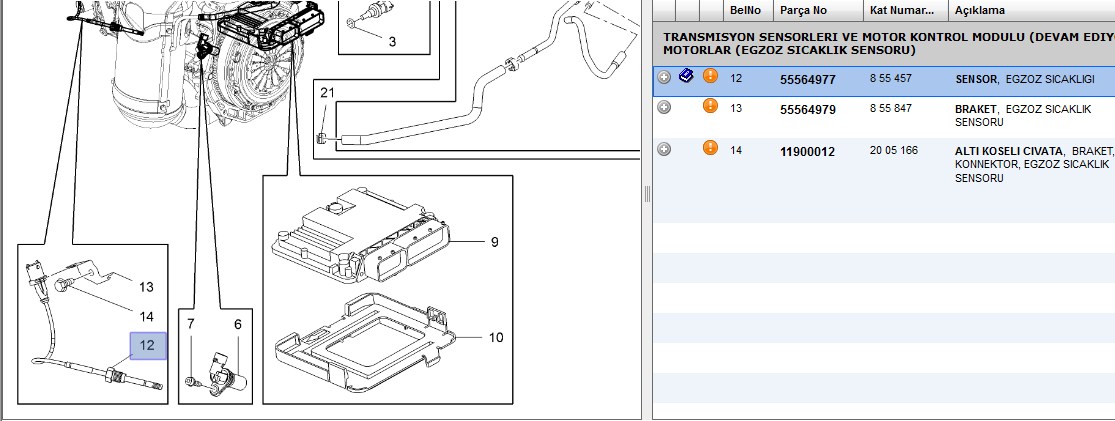Oksijen Sensoru Astra J – Corsa D – Meriva B A13DTC