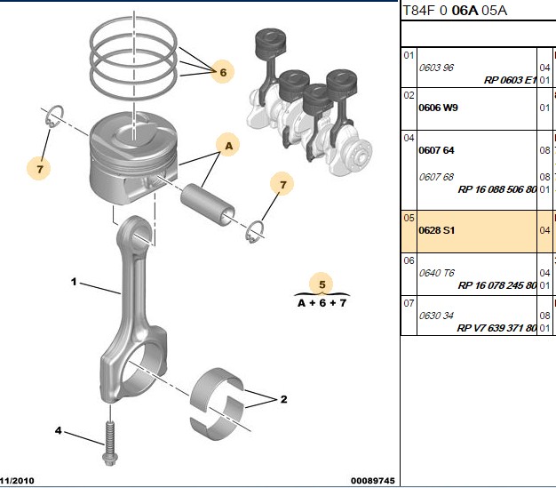 PISTON 77.50 MM (STD) PEUGEOT 207 208 RCZ CITROEN C2 C3 DS DS3 DS4 DS5 1.6 (BENZIN) EP6D (TURBOLU)