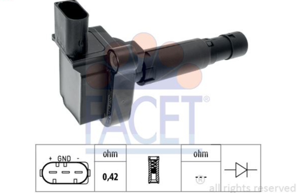 FACET Ateşleme Bobini Mercedes W203 S203 W204 W211 S204 M 271946 02 007