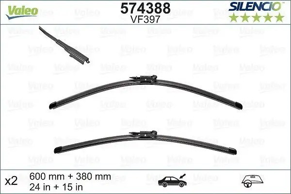 VALEO Ford Ranger ve Nissan Qashqai 1.6 Ön Silecek Süpürgesi 600+380 mm