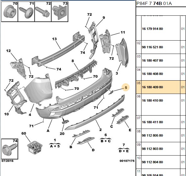 Arka Tampon Çeki Demir Kapak (Peugeot 3008 P84)