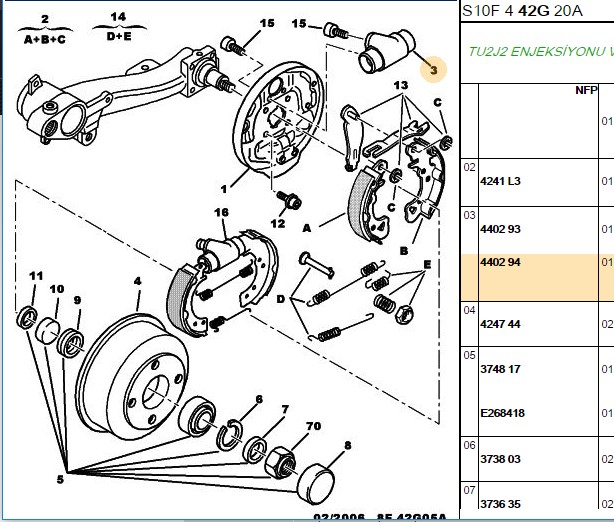 Teker Silindiri Sağ (19.05 mm) (Peugeot Saxo, 106)