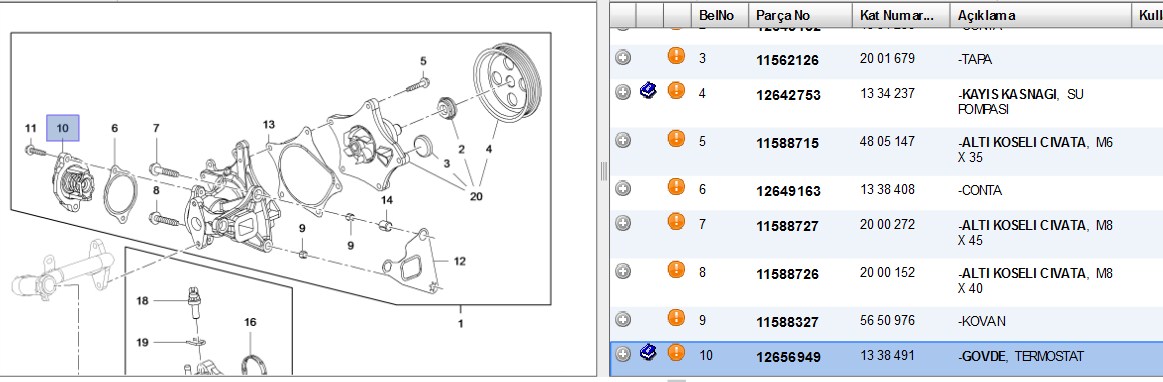 Termostat (Opel Astra K 1.4 B14XFL B14XFT)