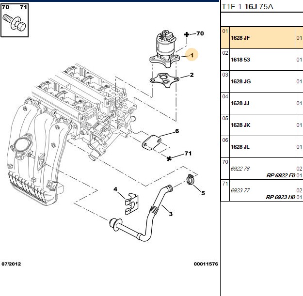 KALE Peugeot 406 ve 407 2.0 EW10J4 EGR Valfi 16V