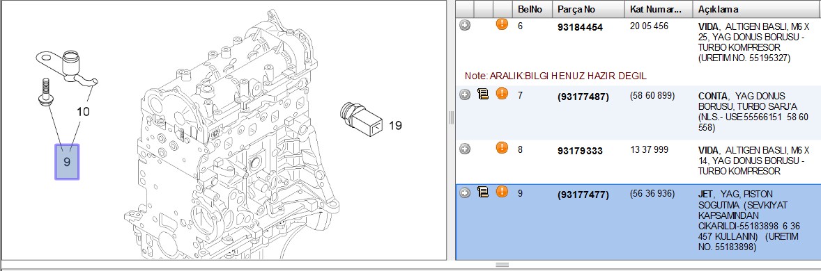 PSA Yağlama Jeti Opel Astra H Z13DTH (636457)