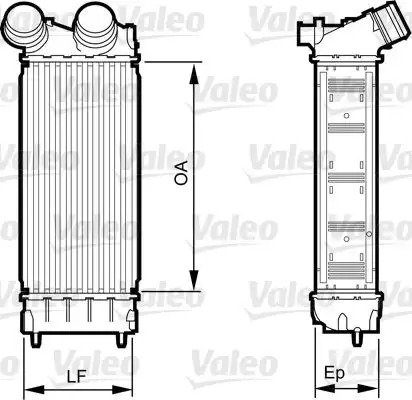 VALEO Peugeot 308, 5008, Partner, Citroen C4 Turbo Radyatörü 147×300×80 mm