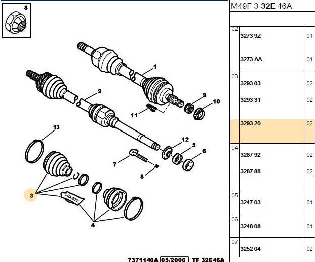 AKS KÖRÜK DIŞ P206/P307/PARTNER BE4R/MA