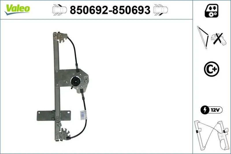 VALEO Peugeot 207 1.4 1.6 İçin Elektrikli Sol Ön Cam Mekanizması