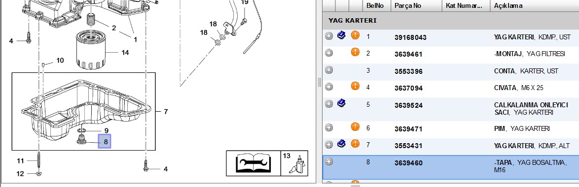 Karter Tapası (Peugeot Citroen 1.4HDI, 1.6HDI, 1.6 16V DV6, DV4, EP6)