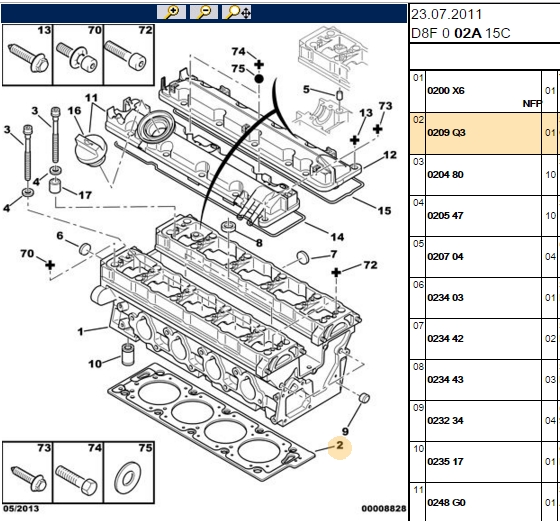 CORTECO Silindir Kapak Contası 84 mm 1,4 mm - Peugeot 306 1.8 16V için