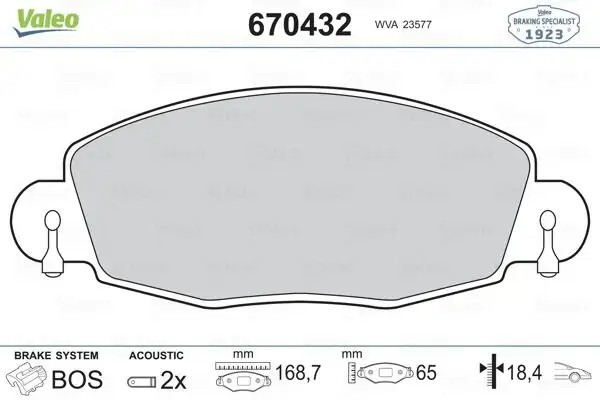 VALEO Fiat Idea 1.4 ve 1.3 MultiJet Ön Fren Balatası 169 mm