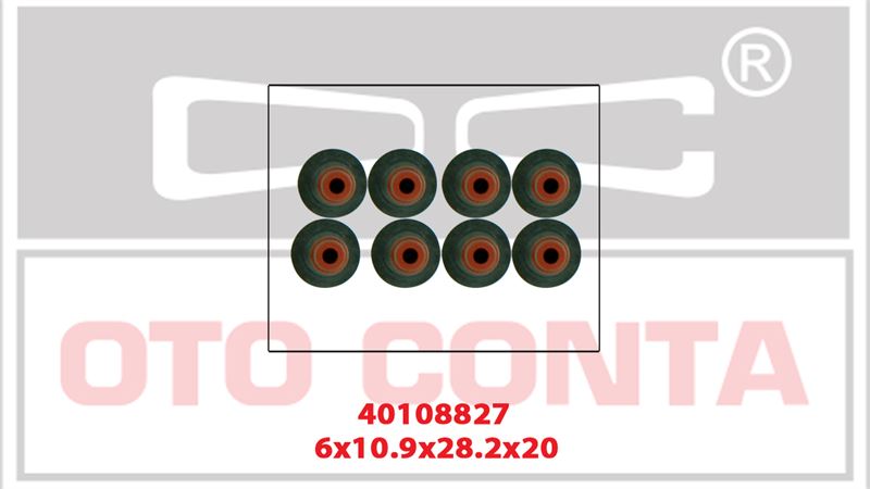 SUBAP KECESI TAKIM 8 ADET VITON 6×10.9X28.2X20 mm RENAULT CLIO KANGOO TWINGO D7F 710 D7F 720