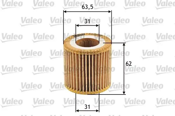 VALEO Seat Ibiza 1.2 ve Skoda Rapid 1.2 Yağ Filtresi 62 mm