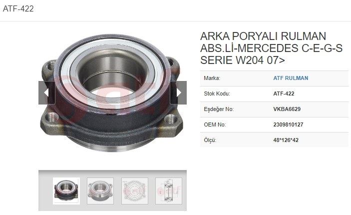 ATF Porya Arka (4D) (ABSLI) (48*126*42) (Mercedes W204 C Serisi A207 C207)