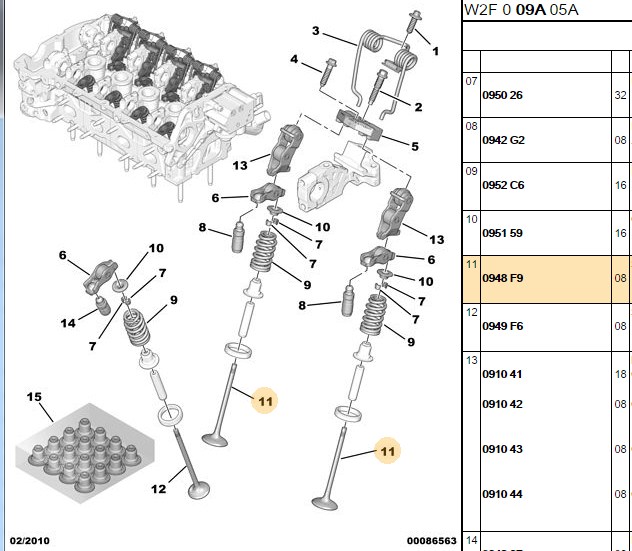 EGSOZ SUBAP 8 .EP3C/EP6 MOTOR 207/208/308/508/5008/BMW/MINI COOPER
