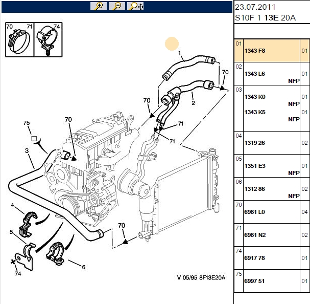 RAPRO Peugeot 106 1.1 ve 1.4 Üst Radyatör Hortumu 31 mm - 30 mm