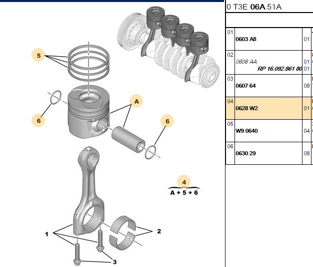 GOETZE AFTER Piston 73.70 mm (STD) (Peugeot P206 P207 P208 P2008 BIPPER, Citroen C3 DS3 BIPPER Nemo 1.4 HDı 12- DV4C)