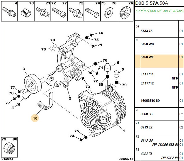 CONTITECH Nissan Almera 1.8 ve 1.5 Kanallı V Kayışı 6 Kaburga 1110 mm
