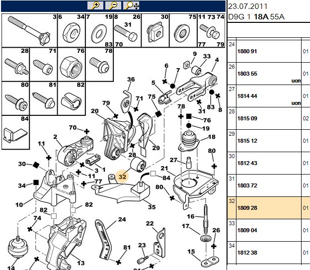 PSA Motor Kulağı ES9J4S 406 407 607 807 C5 C5 II C5 X7 C6 C8