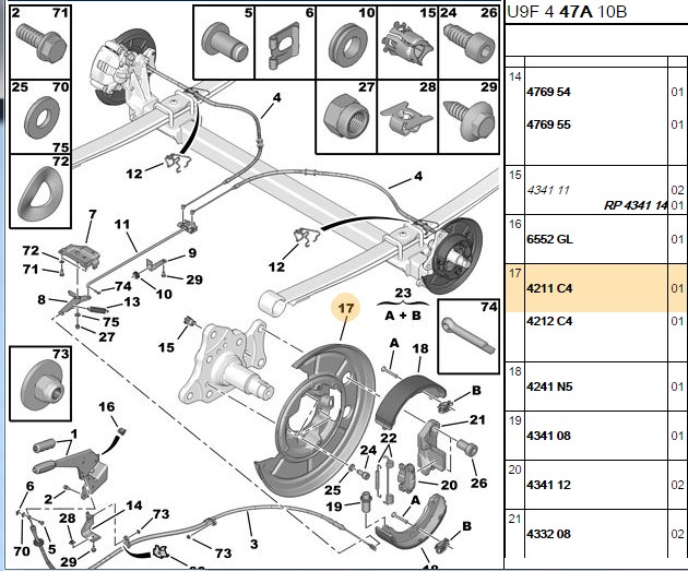 Fren Kaliper Tablası Toz Sacı Arka Sol (Peugeot Boxer III, Fiat Ducato III, Citroën Jumper III)