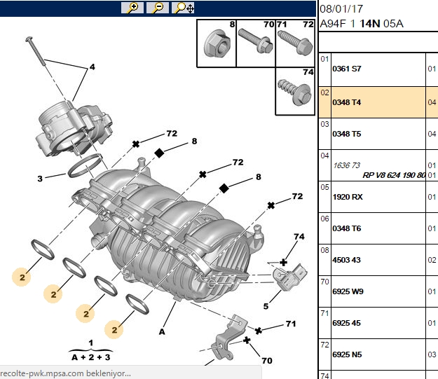 Emme Manifold Contası (EP3 1.4 16V, EP6 1.6 16V TÜM SERİ)