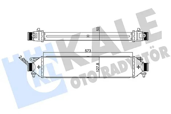 KALE Fiat Bravo 1.4 TJet, Alfa Romeo Giulietta 1.6 Jtdm Turbo Radyatörü 573×127.8×50