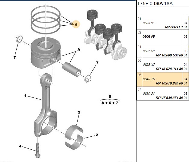 PISTON 77.00 MM (STD) PEUGEOT P207 P208 P3008 P5008 508 RCZ 1.6 THP 16V 09- EP6CDT