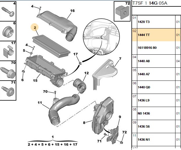 Sardes Hava Filtresi (Peugeot P207, P208, P308, P408, P508, P3008 RCZ)