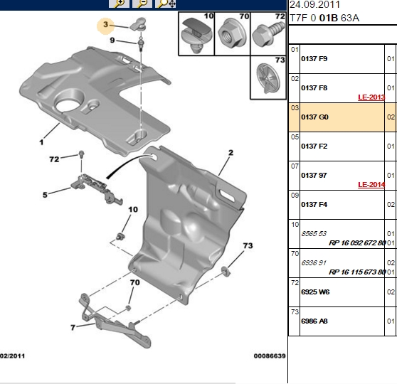 Motor Kapak Bağlantı Agrafi (Citroën Berlingo III, Peugeot 208)