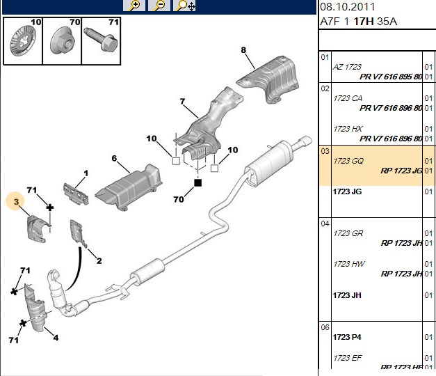 Egzoz Isı Kalkan Üst Sacı Peugeot P207 P208 P3008 (T84) P308 (T7) P5008 (T87) P508 RCZ 1.6 16V EP6DT (PSA)