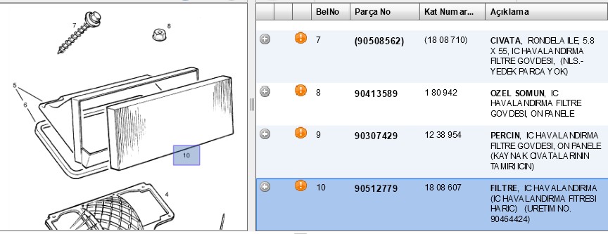 BLUE PRINT Opel Vectra B Polen Filtresi 144 mm