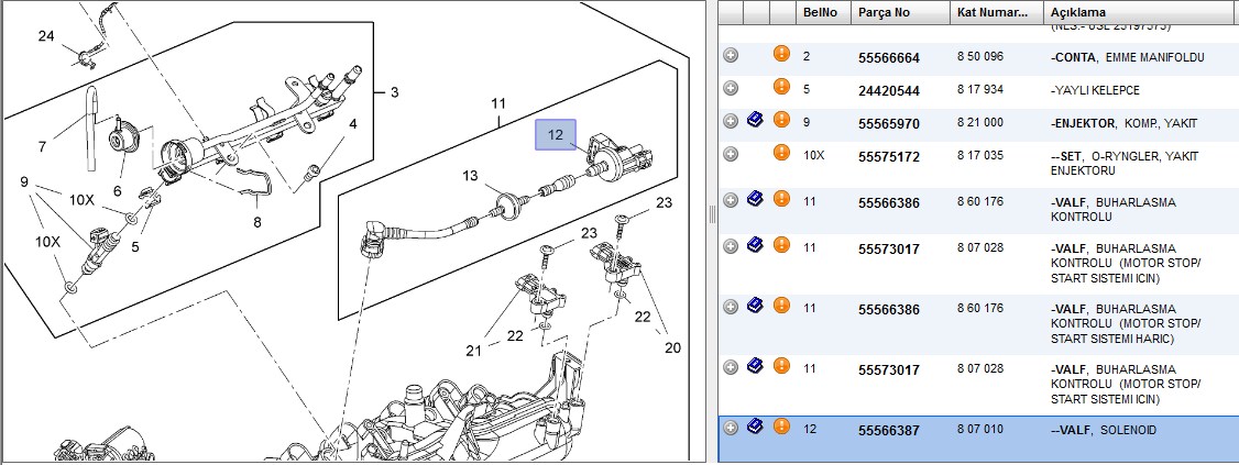 BOSCH Chevrolet Cruze ve Opel Astra J 1.4T Depo Havalandırma Valfi 0807010