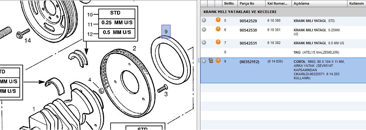 Krank Keçesi Arka (Opel Astra G 1.6 16V 98-)