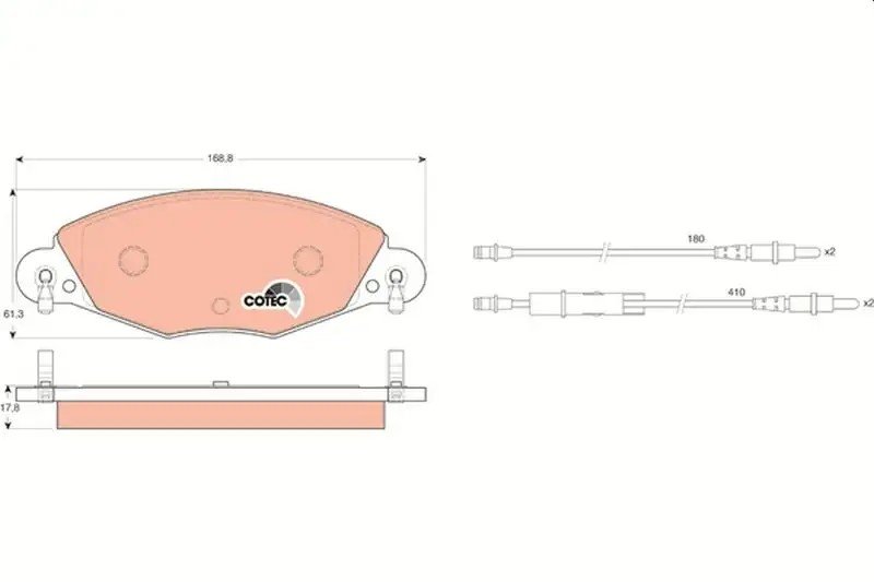 TRW Citroen C5 I ve C5 II Ön Fren Balatası 168.8 mm