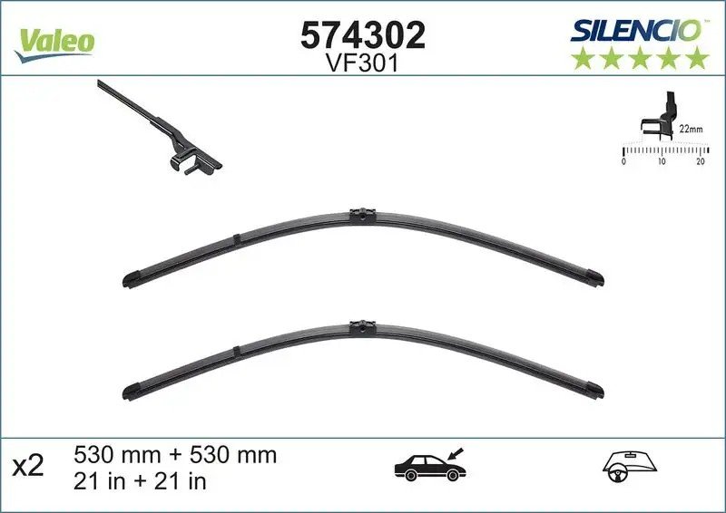 VALEO Skoda Superb, Volkswagen Passat B5.5 Ön Silecek Süpürgesi 530 mm