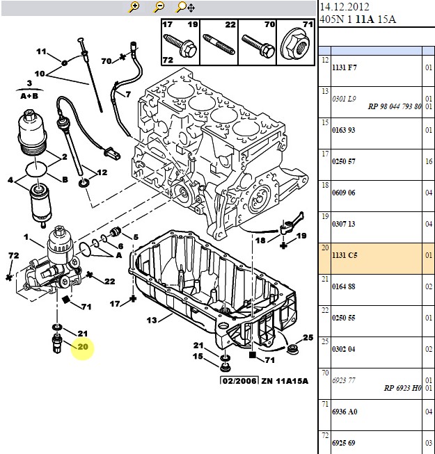 YAG BASINC SENSORU EXPERT BOXER 2.0 HDI 02- RHV (DW10TD)