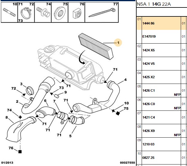 EUROREPAR Renault Clio 1.6, 1.4 Hava Filtresi 101 mm