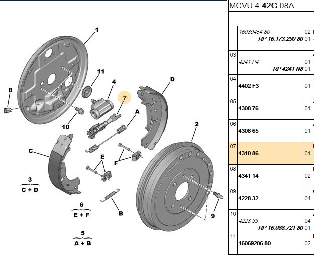 Bitapart Fren Ayar (Kaliper) Cırçırı (Kit) Fiat Fiorino Linea Egea G.Punto Panda Renault Clio III Talia Symbol Peugeot Bipper 1.3 HDI JTD